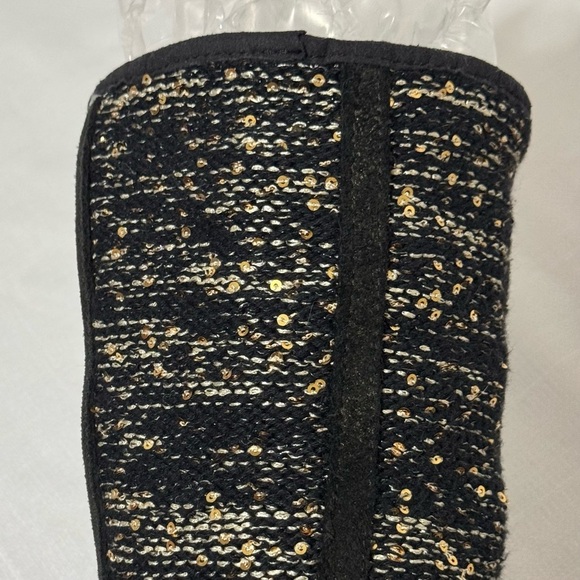 UGG Australia CAMAYA Women's Black/Gold Suede Knit Sequin BOOTS 1006711 Size 7 - Picture 13 of 16